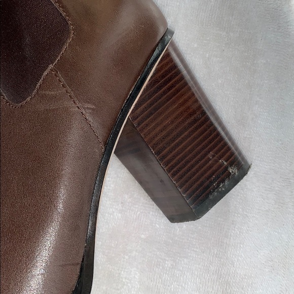 Cole Haan Brown Leather Heel Boots size 9 - Picture 8 of 13